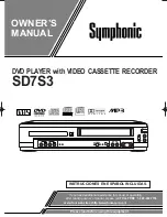 Symphonic SD7S3 Owner'S Manual preview