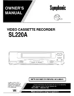 Symphonic SL220A Owner'S Manual preview