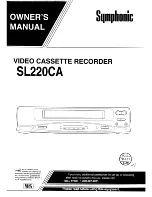 Предварительный просмотр 1 страницы Symphonic SL220CA Owner'S Manual