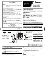 Предварительный просмотр 1 страницы Symphonic ST413D, ST419D Owner'S Manual