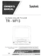 Symphonic TRWF13 Manual preview