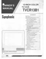 Symphonic TVCR13B1 Owner'S Manual preview