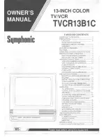 Preview for 1 page of Symphonic TVCR13B1C Owner'S Manual