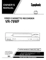 Symphonic VR-79WF Owner'S Manual preview