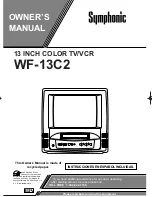 Symphonic WF-13C2 Owner'S Manual preview