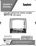 Symphonic WF719 Owner'S Manual preview