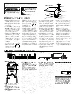 Предварительный просмотр 2 страницы Symphonic WFB20M4, WFS20M4 Owner'S Manual