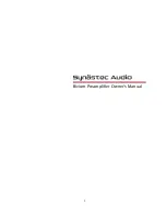 Preview for 1 page of Synaestec Audio Bivium Owner'S Manual