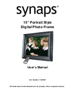 Предварительный просмотр 1 страницы Synaps 11009987 User Manual