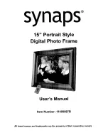 Предварительный просмотр 1 страницы Synaps 11009987B User Manual