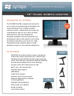 Preview for 1 page of Synaps S15TSM Specifications