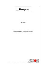 Synapse SAV38 User Manual предпросмотр