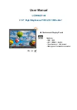 Preview for 2 page of Synergy Global Technology LCDR8U21-04 User Manual