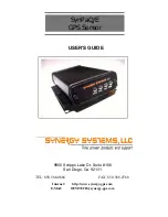 Preview for 1 page of SYNERGY SYSTEMS SynPaQ/E User Manual