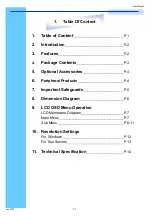 Preview for 3 page of Synergy LCD2U20-011 User Manual