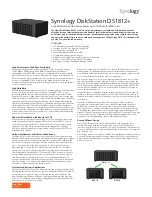 Synology DiskStation DS1812+ Brochure & Specs предпросмотр