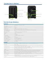 Preview for 3 page of Synology DiskStation DS214+ Technical Specifications