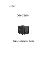 Предварительный просмотр 1 страницы Synology DiskStation DS409slim Quick Installation Manual