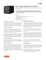 Synology DiskStation DS410 Technical Specifications preview