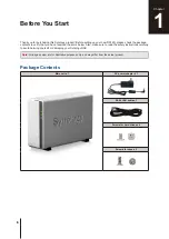 Предварительный просмотр 3 страницы Synology DS120j Hardware Installation Manual