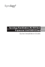 Synology RackStation RC18015xs+ Quick Installation Manual предпросмотр