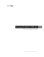 Synology RackStation RS3614xs+ Quick Installation Manual preview