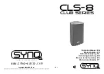 Preview for 1 page of SYNQ AUDIO RESEARCH CLS-8 Club Series Operation Manual