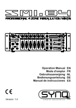 SYNQ AUDIO RESEARCH SMI.84 Operation Manual preview