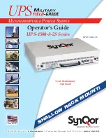 SynQor Headquarters UPS-1500-S-2S Series Operator'S Manual preview