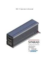 Synrad 32-1 Operator'S Manual предпросмотр