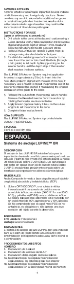 Preview for 4 page of Synthes LUPINE BR Anchor Manual