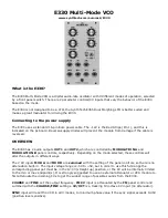 Synthesis Technology E330 Multi-Mode VCO User Manual предпросмотр