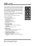 Предварительный просмотр 1 страницы Synthesizers.com Q106 Manual