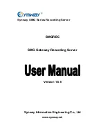 Synway SMGREC User Manual предпросмотр