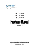 Предварительный просмотр 1 страницы Synway TEJ-1A/PCI Hardware Manual