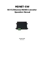 Предварительный просмотр 1 страницы Syris MDNET-5W Operation Manual