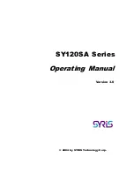 Предварительный просмотр 1 страницы Syris SY120SA Operating Manual