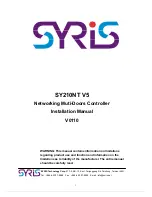 Syris SY210NT V5 Installation Manual preview