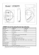 Preview for 3 page of Syris SYRDT5 Series Install And Operation Instructions