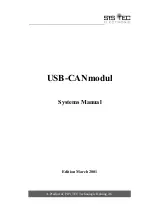 Sys Tec Electronic USB-CANmodul System Manual предпросмотр