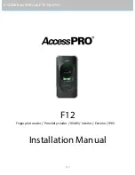 Предварительный просмотр 1 страницы Syscom Video F12 Installation Manual