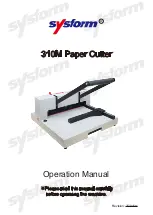 SYSFORM 310M Operation Manual preview
