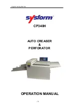 SYSFORM CP340H Operation Manual предпросмотр