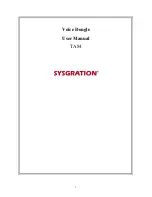 Sysgration TA84 User Manual preview