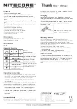 Sysmax NITECORE Thumb User Manual preview