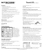 Preview for 2 page of Sysmax NITECORE Thumb User Manual