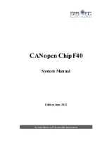 Предварительный просмотр 1 страницы Systec Electronic CANopen ChipF40 System Manual