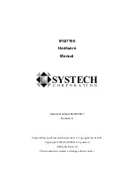 Предварительный просмотр 1 страницы Systech Corporation IPG-7700 Series Hardware Manual