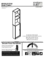 Preview for 1 page of System Build Linen Tower 8991015COM Manual