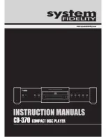 System Fidelity CD-370 Instruction Manuals предпросмотр